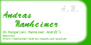 andras manheimer business card